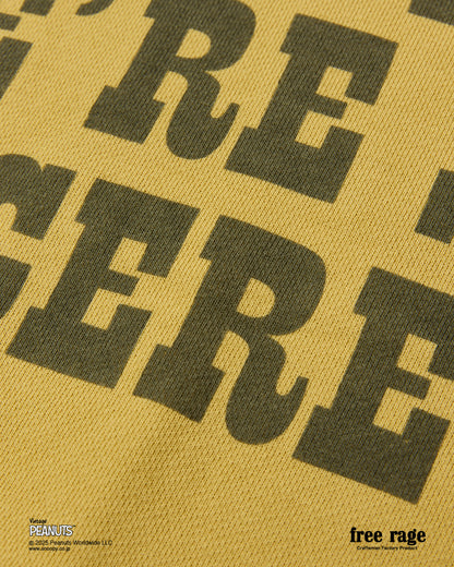 予約商品・【PEANUTS×free rage】CharlieBrown ラグランクルースウェット