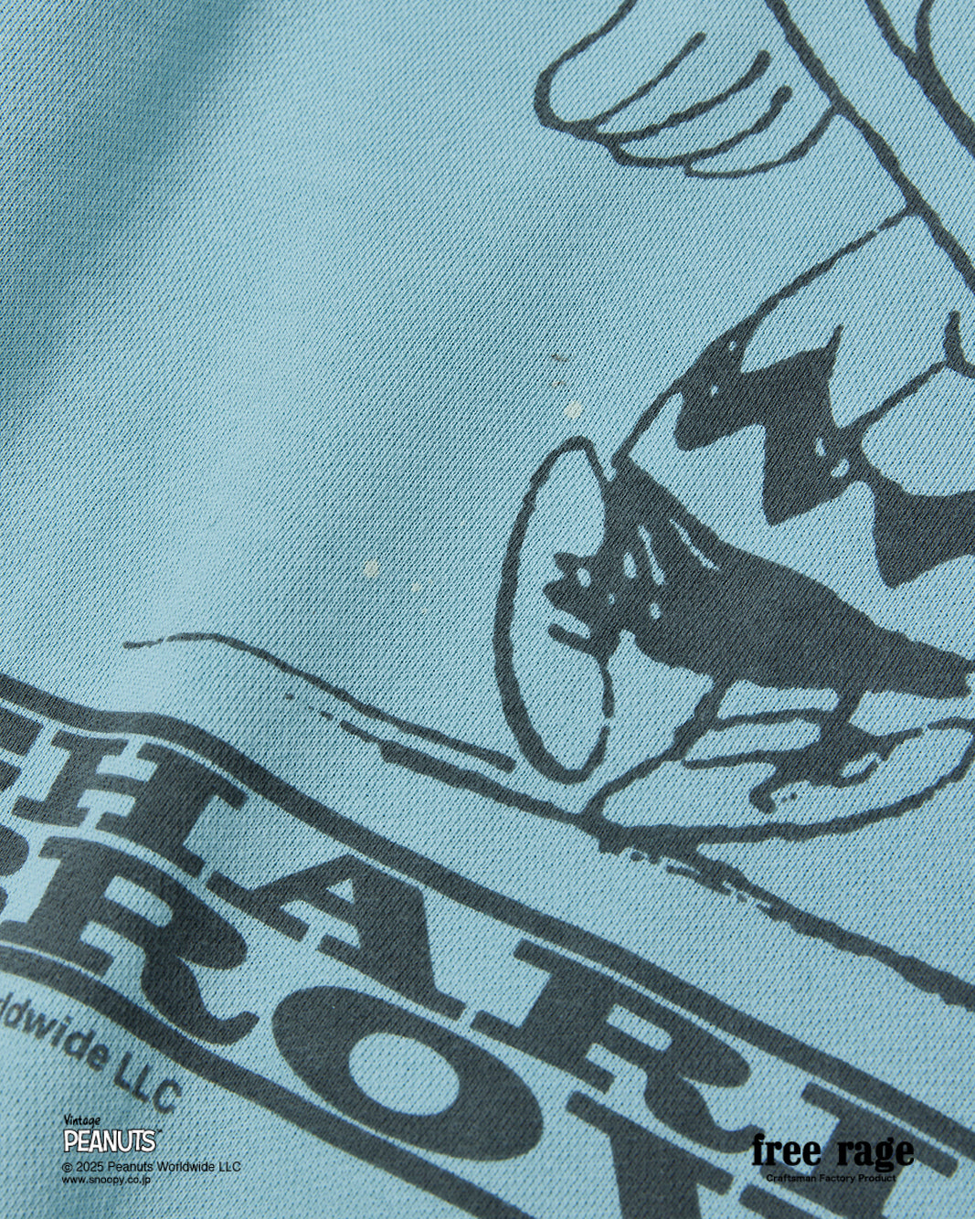 予約商品・【PEANUTS×free rage】CharlieBrown ラグランクルースウェット