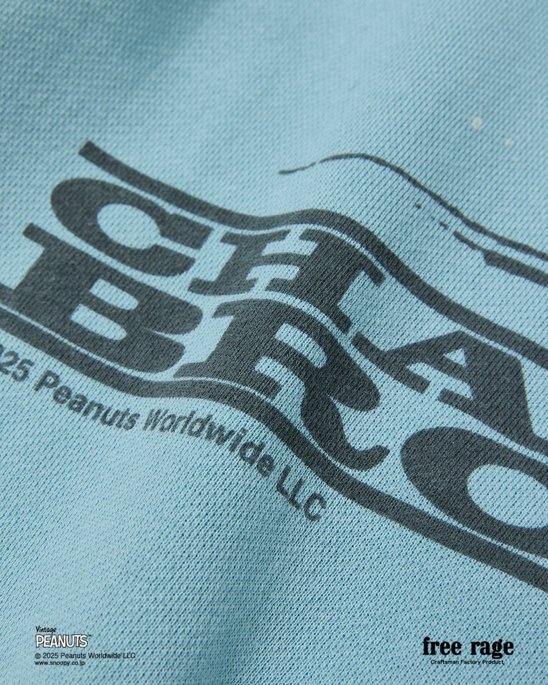 予約商品・【PEANUTS×free rage】CharlieBrown ラグランクルースウェット