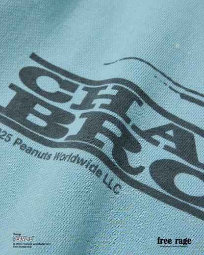 予約商品・【PEANUTS×free rage】CharlieBrown ラグランクルースウェット