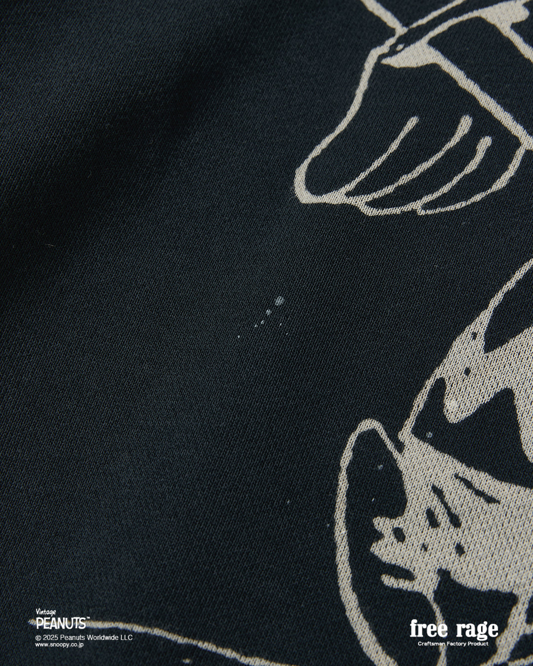 予約商品・【PEANUTS×free rage】CharlieBrown ラグランクルースウェット