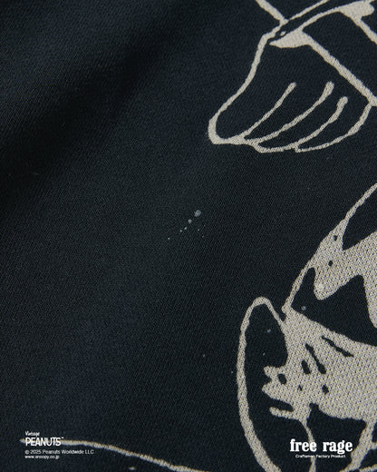 予約商品・【PEANUTS×free rage】CharlieBrown ラグランクルースウェット