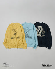 予約商品・【PEANUTS×free rage】CharlieBrown ラグランクルースウェット