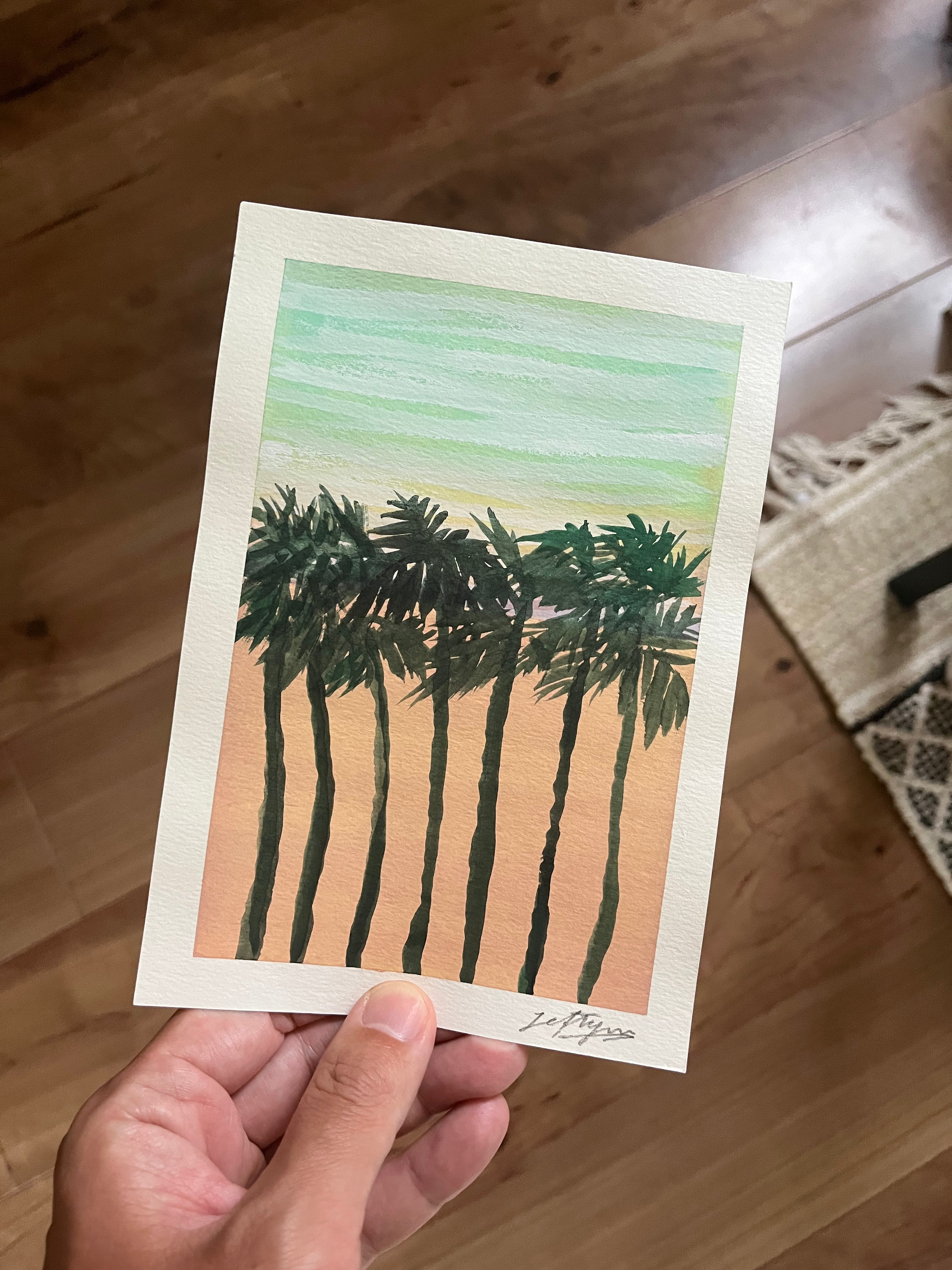 Nature Greeting -Seven Palm Tree-