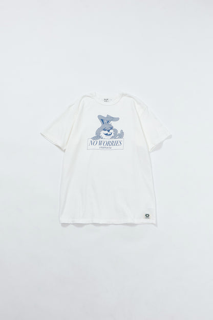 "NO WORRIES" リサイクルコットンTee