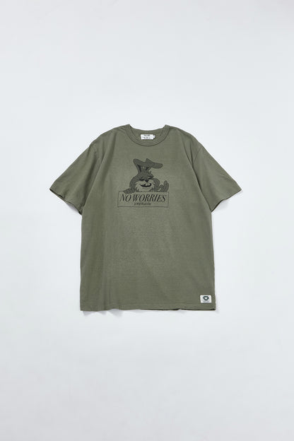 "NO WORRIES" リサイクルコットンTee