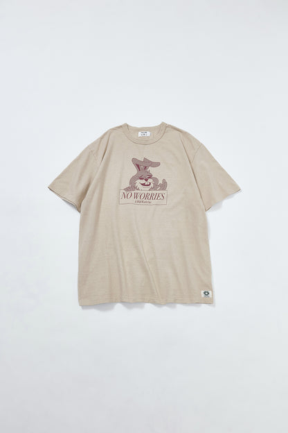 "NO WORRIES" リサイクルコットンTee