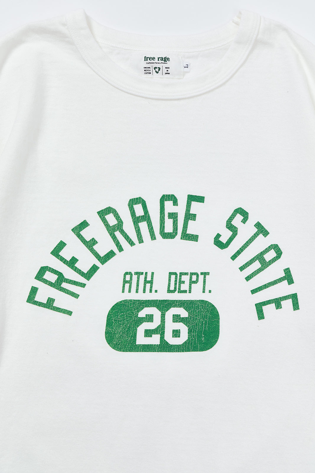 "FREERAGE STATE" リサイクルコットンTee