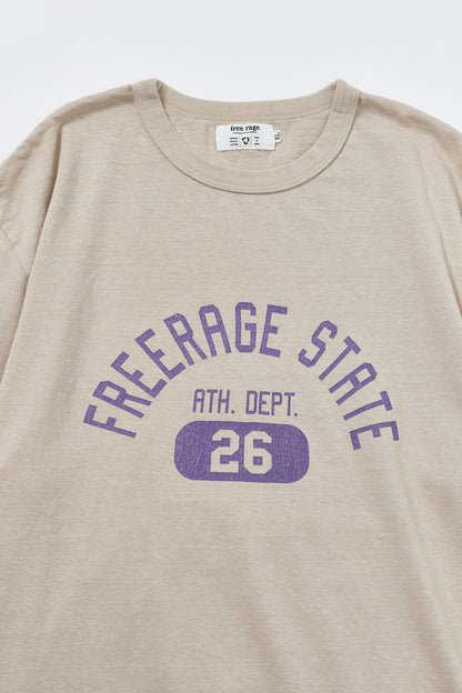 "FREERAGE STATE" リサイクルコットンTee