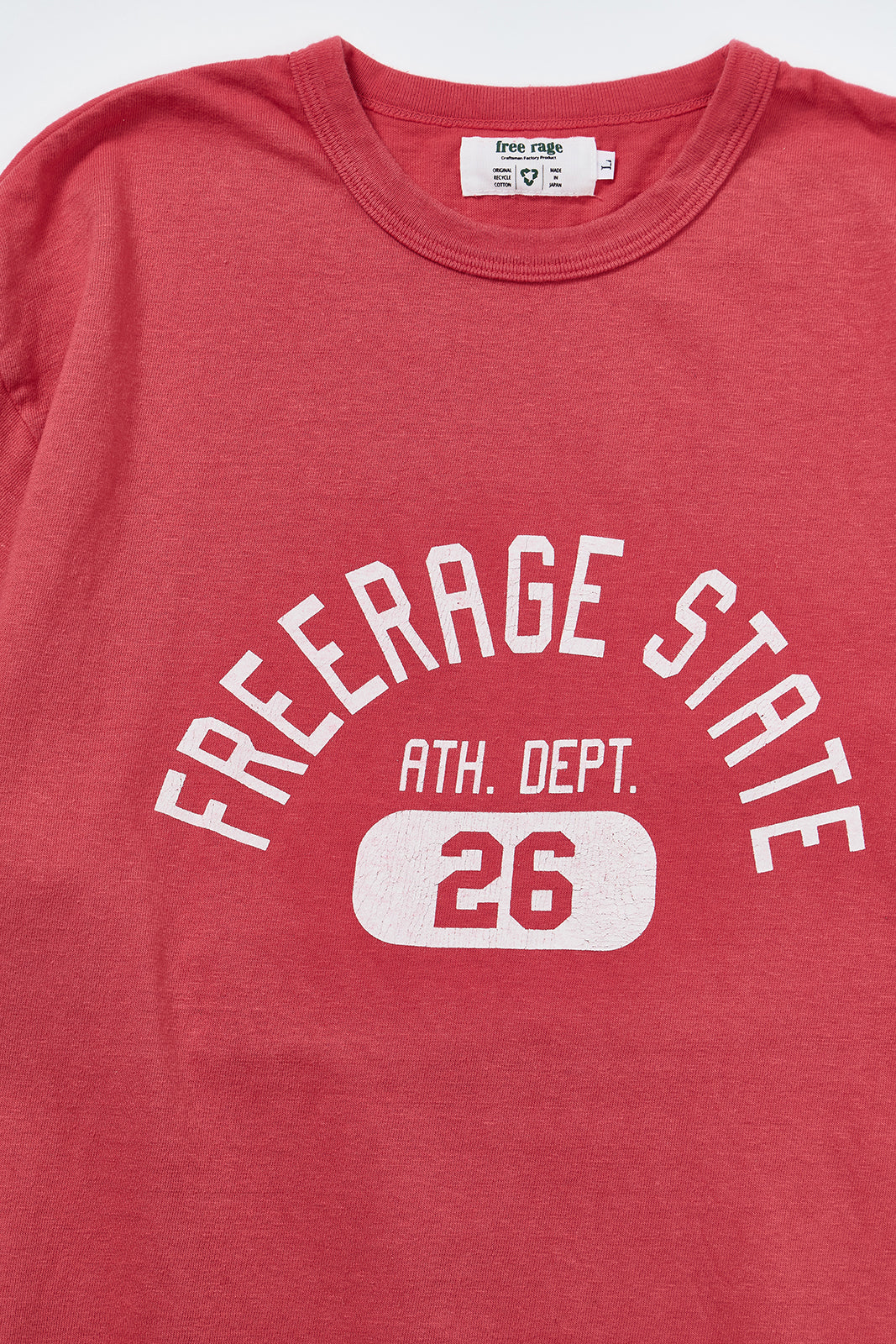 "FREERAGE STATE" リサイクルコットンTee