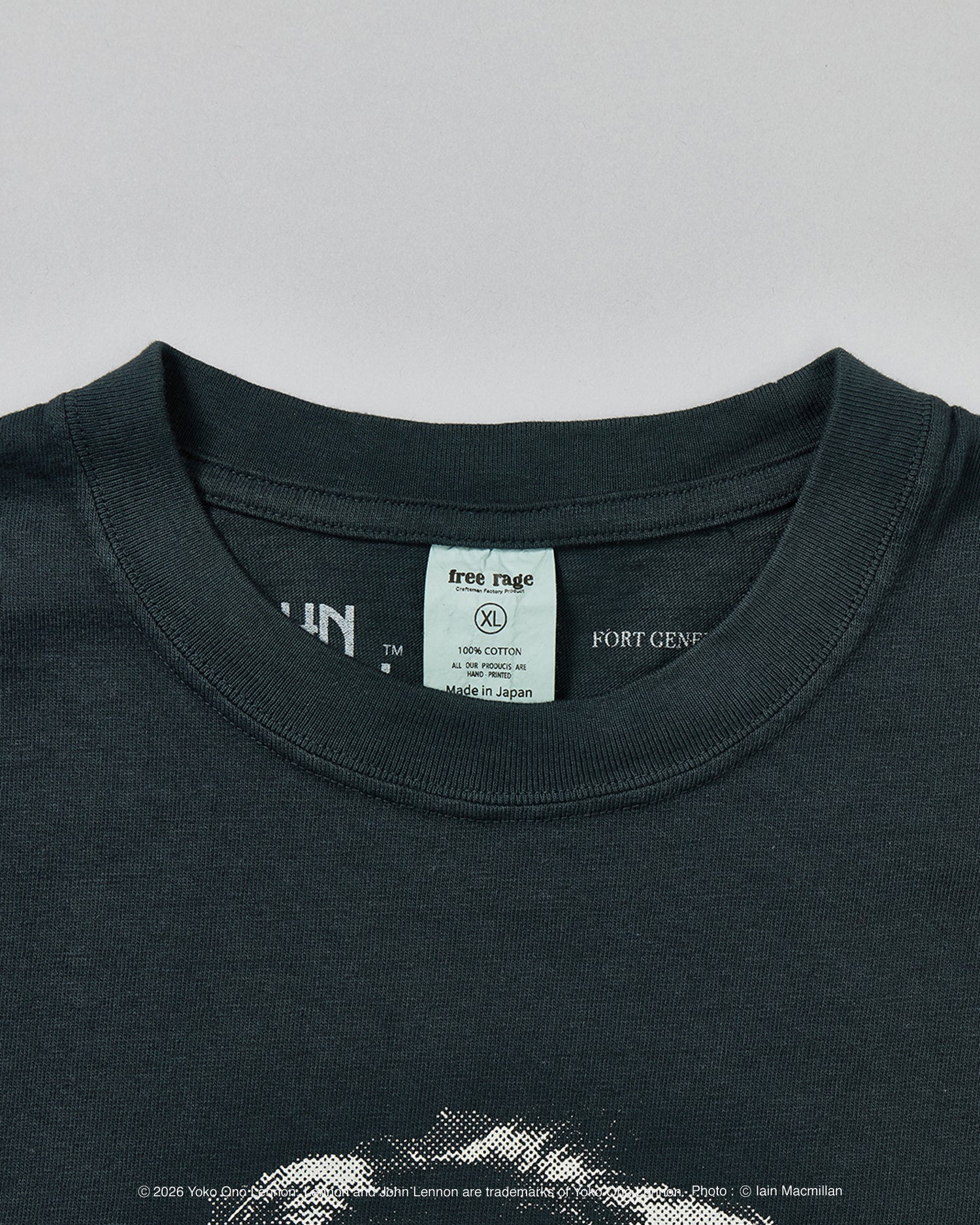 【John Lennon×free rage】Portrait リサイクルコットン半袖Tシャツ