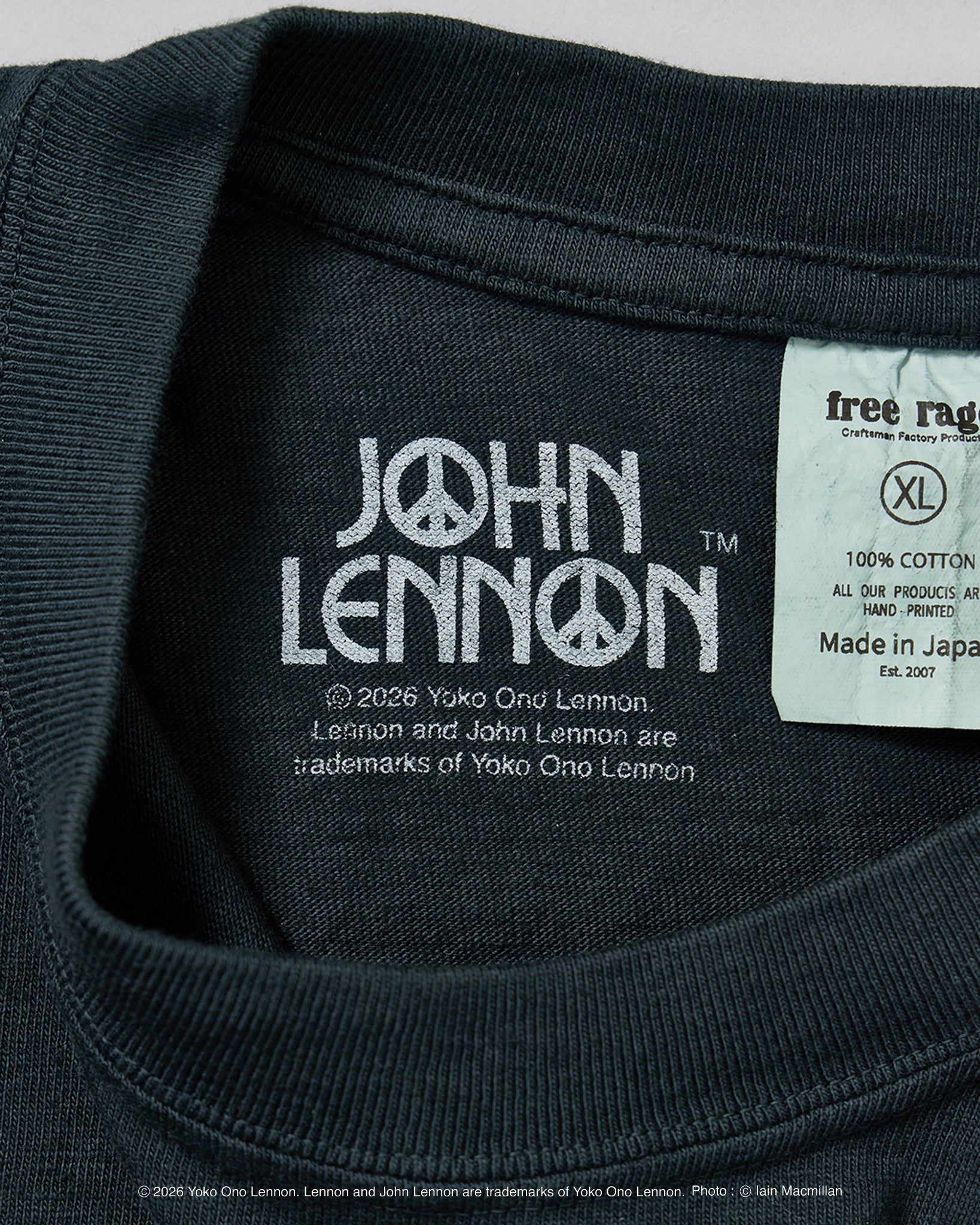 【John Lennon×free rage】Portrait リサイクルコットン半袖Tシャツ