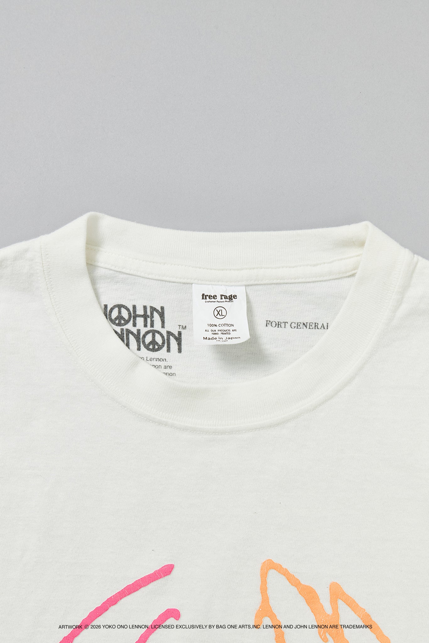 【John Lennon×free rage】ART リサイクルコットン半袖Tシャツ