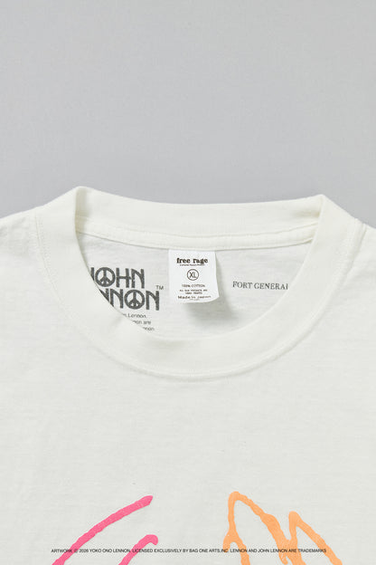 【John Lennon×free rage】ART リサイクルコットン半袖Tシャツ