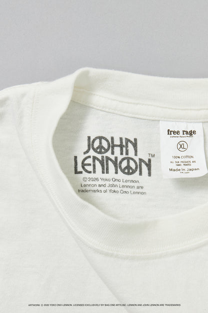 【John Lennon×free rage】ART リサイクルコットン半袖Tシャツ