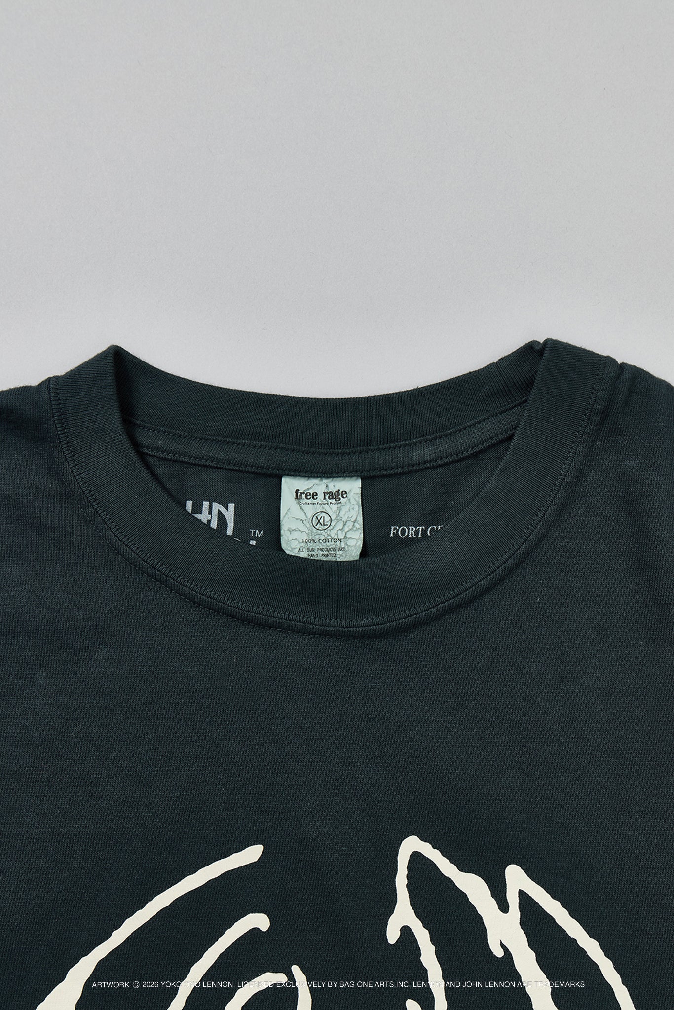 【John Lennon×free rage】ART リサイクルコットン半袖Tシャツ