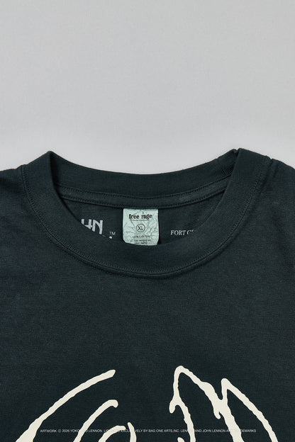 【John Lennon×free rage】ART リサイクルコットン半袖Tシャツ