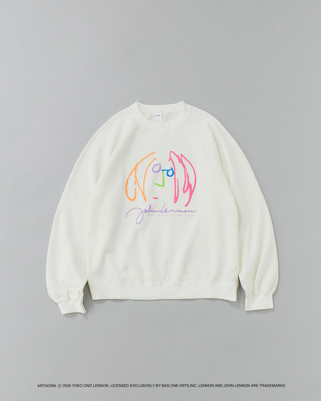 【John Lennon×free rage】ART Raglan Crew Sweat