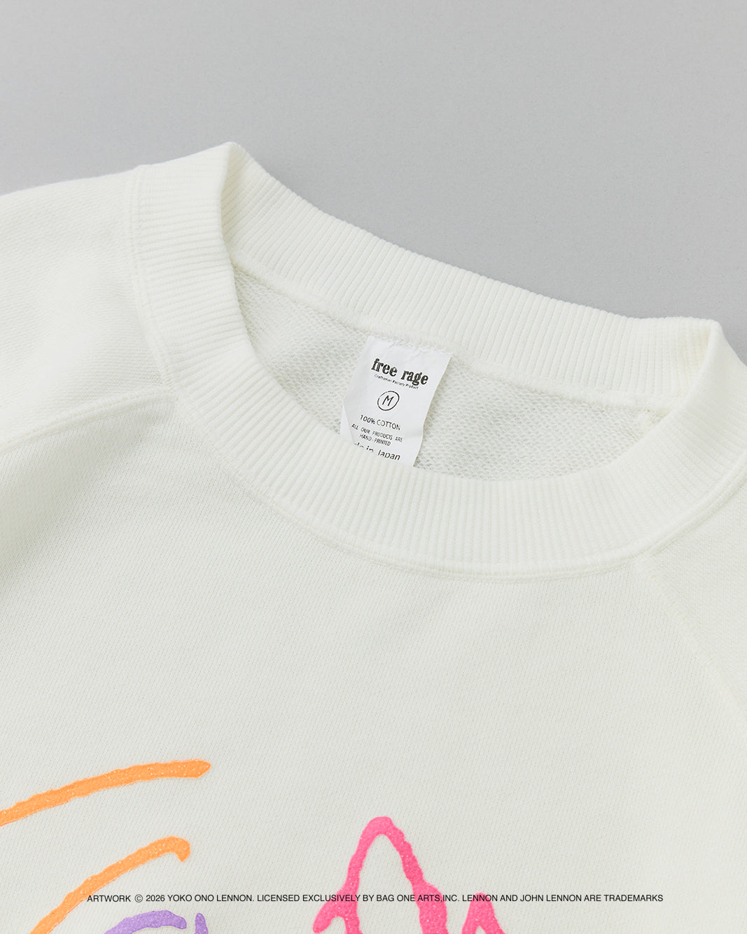 【John Lennon×free rage】ART Raglan Crew Sweat