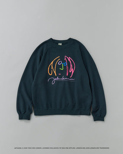 【John Lennon×free rage】ART Raglan Crew Sweat