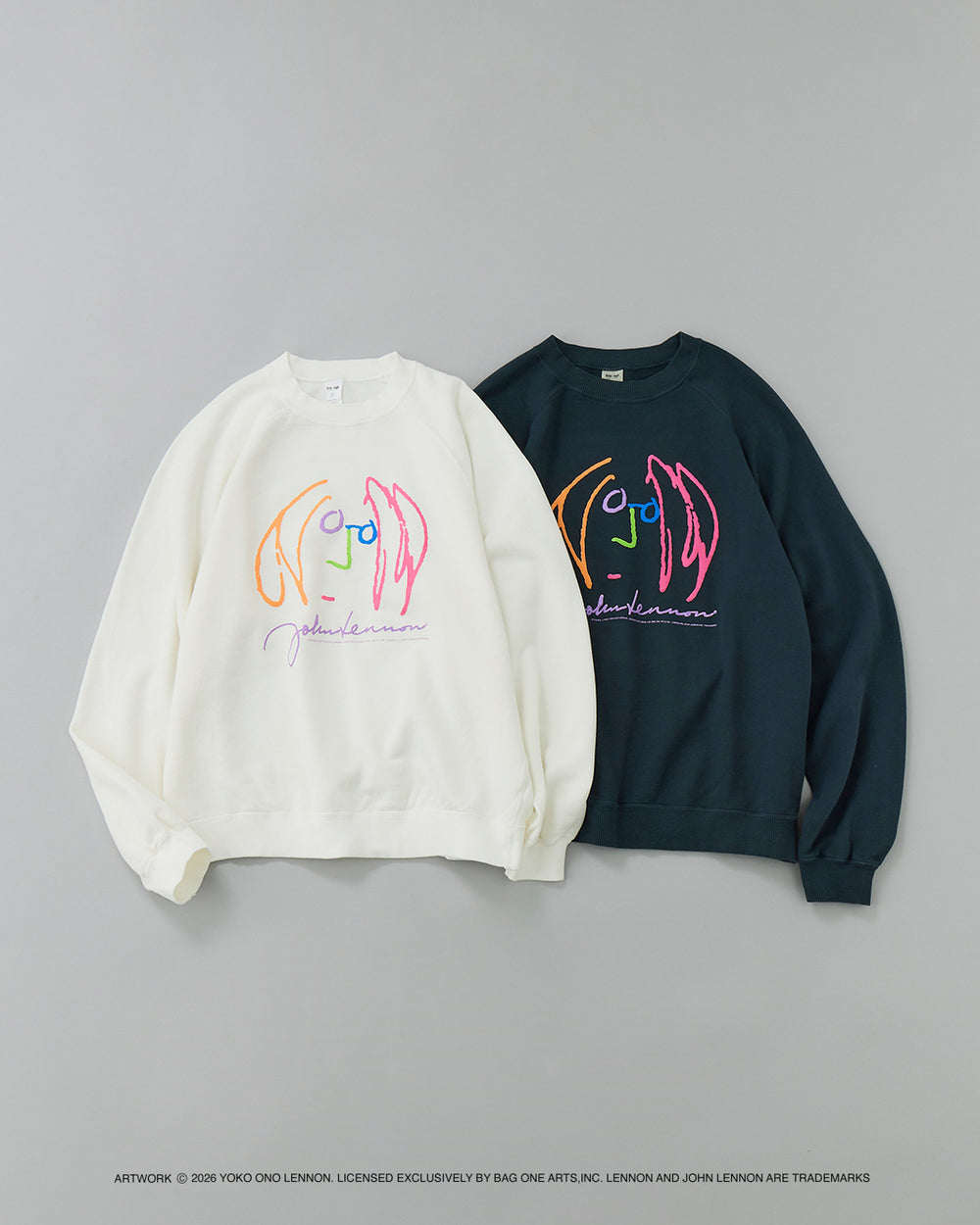 【John Lennon×free rage】ART Raglan Crew Sweat
