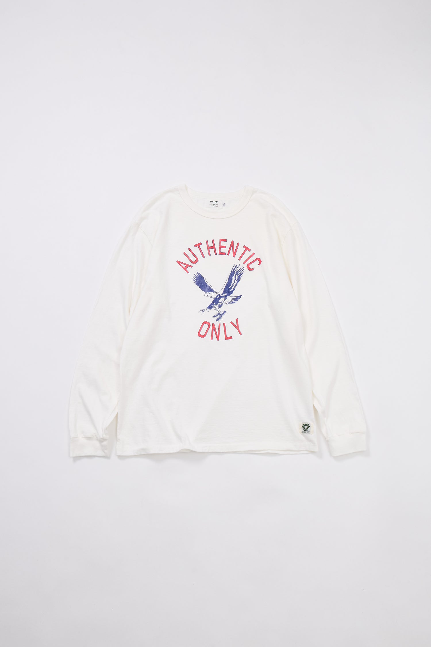 "AUTHENTIC ONLY" リサイクルコットン長袖Tee