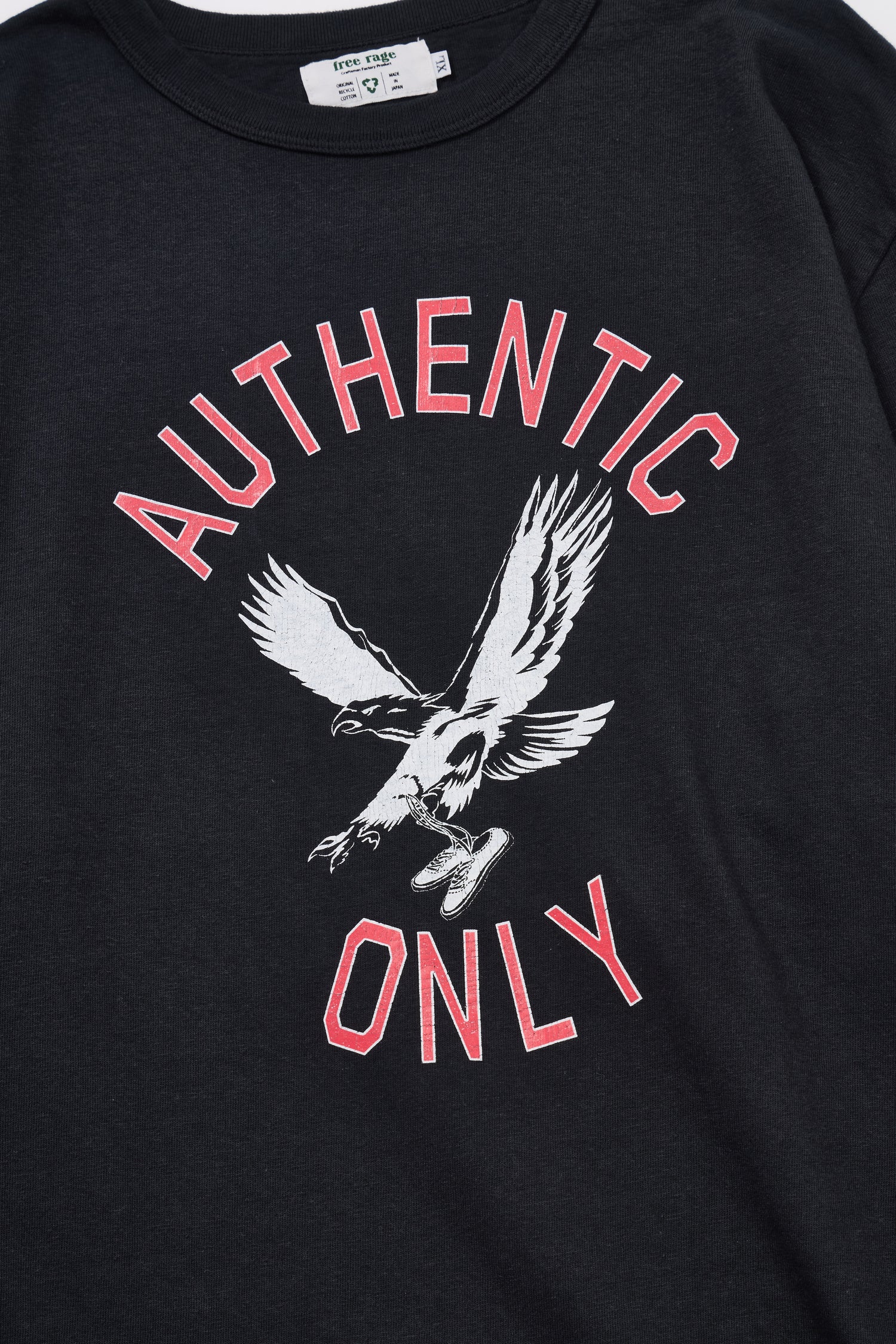 "AUTHENTIC ONLY" リサイクルコットン長袖Tee