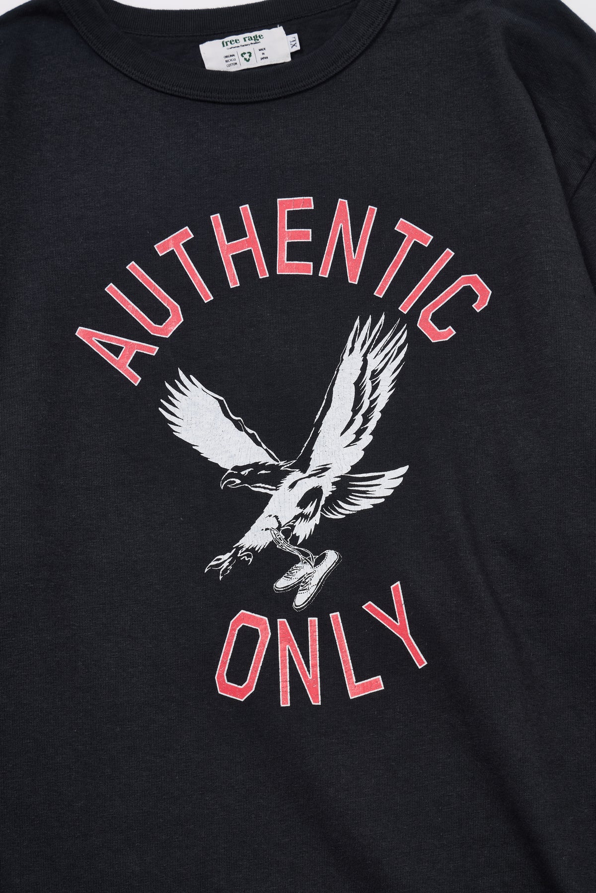 "AUTHENTIC ONLY" リサイクルコットン長袖Tee