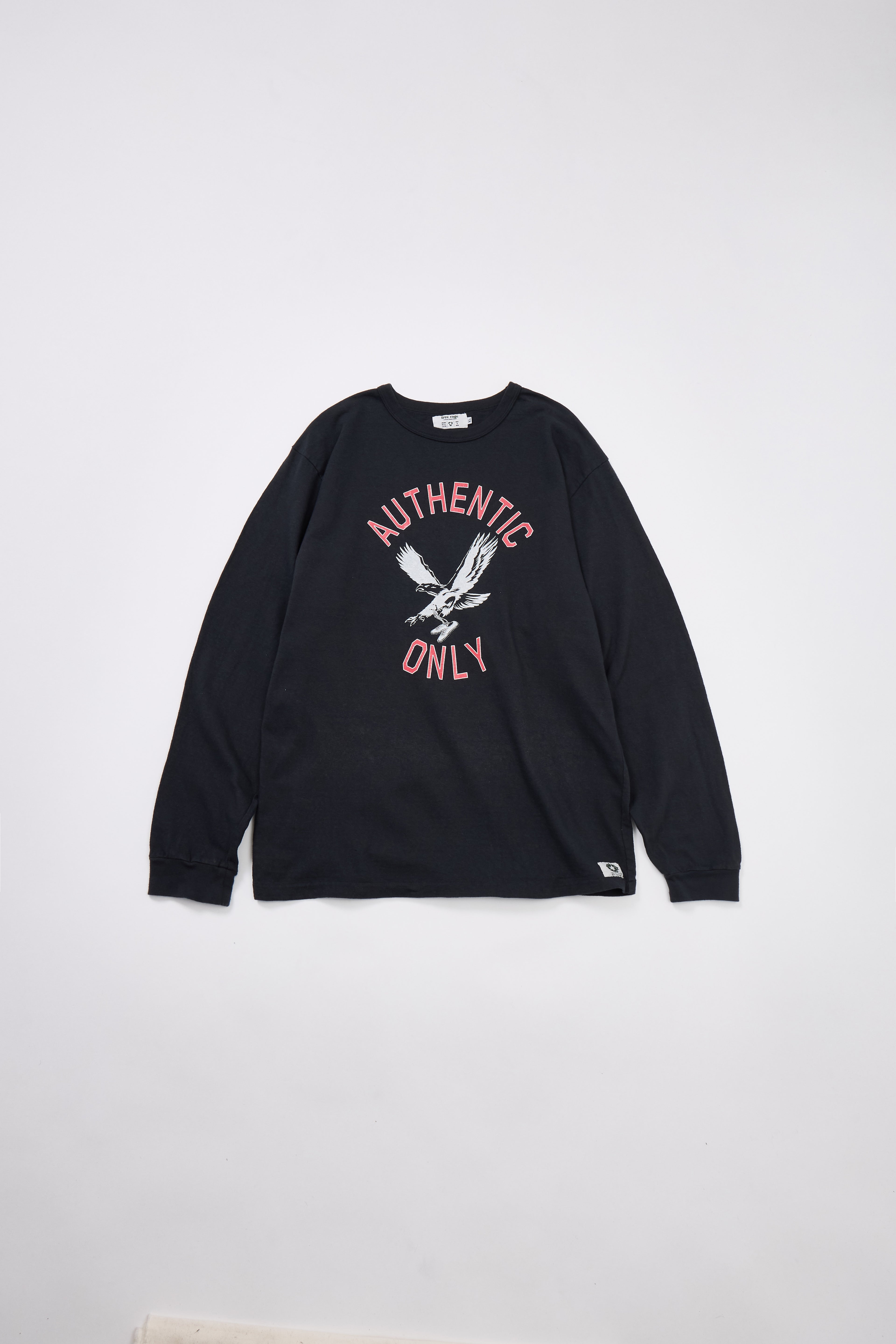 "AUTHENTIC ONLY" リサイクルコットン長袖Tee