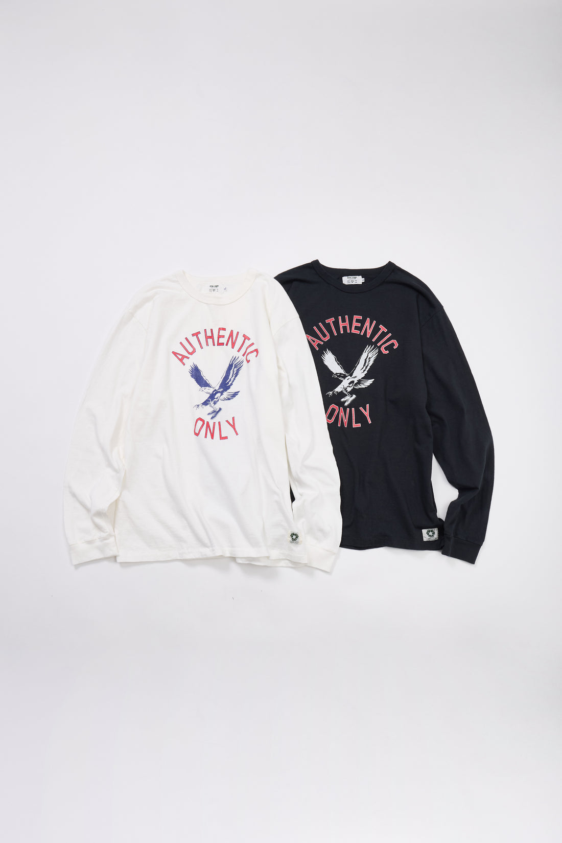"AUTHENTIC ONLY" リサイクルコットン長袖Tee