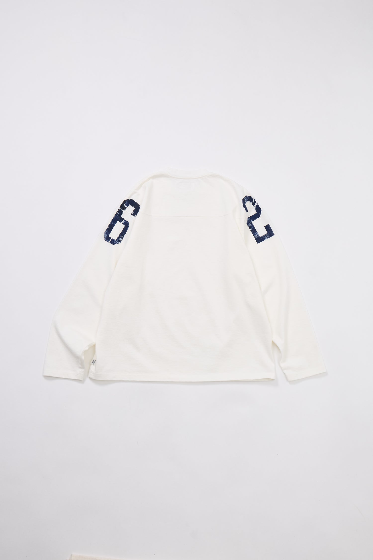 【受注予約】ハンドクラフト ラフ&amp;タフ フットボール長袖Tシャツ／Number Roller Paint