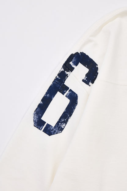 【受注予約】ハンドクラフト ラフ&amp;タフ フットボール長袖Tシャツ／Number Roller Paint