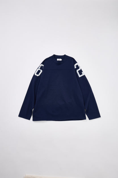 【受注予約】ハンドクラフト ラフ&amp;タフ フットボール長袖Tシャツ／Number Roller Paint