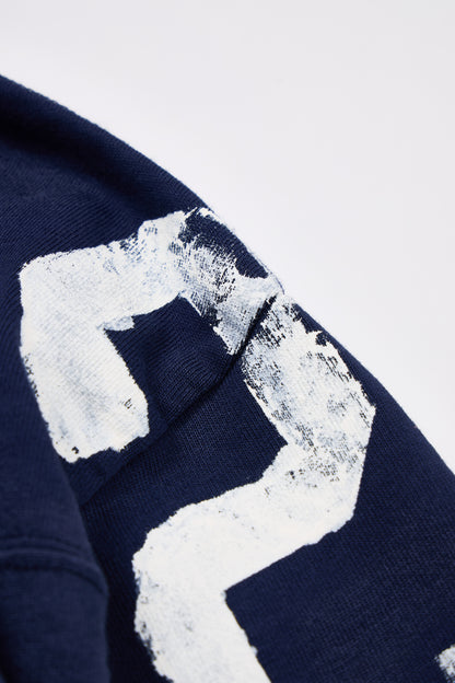【受注予約】ハンドクラフト ラフ&amp;タフ フットボール長袖Tシャツ／Number Roller Paint