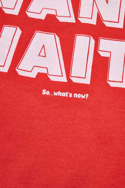 "WANT,WAIT!" 裏毛クルースウェット