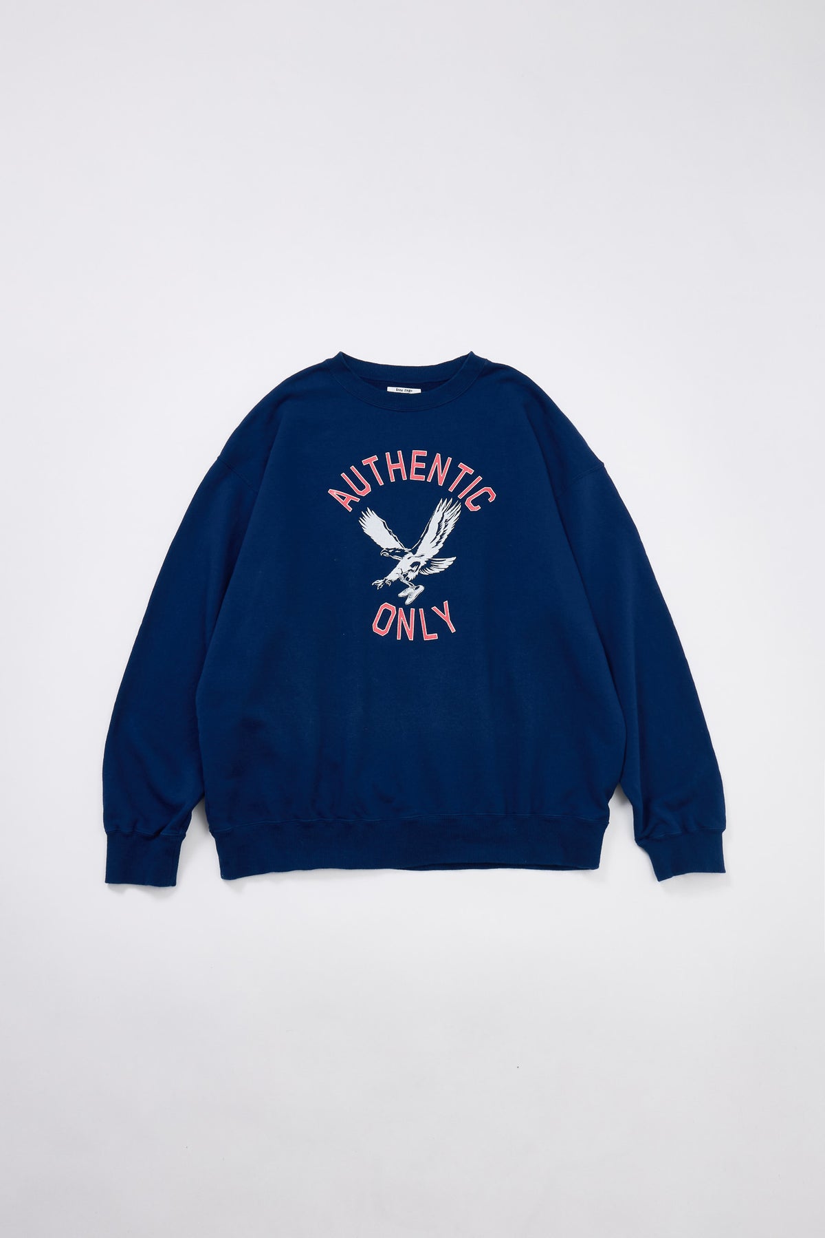 "AUTHENTIC ONLY" 裏毛クルースウェット