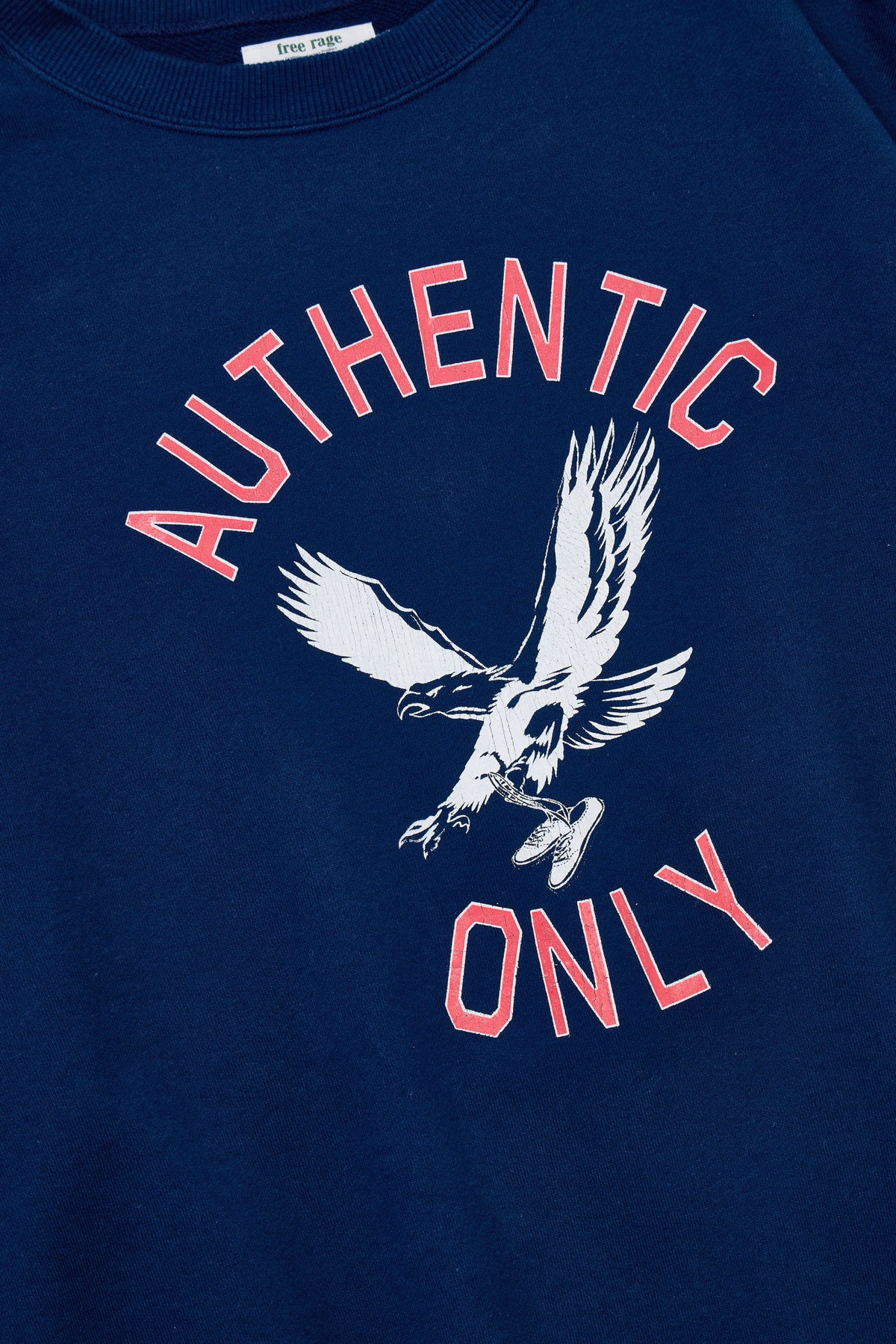 "AUTHENTIC ONLY" 裏毛クルースウェット