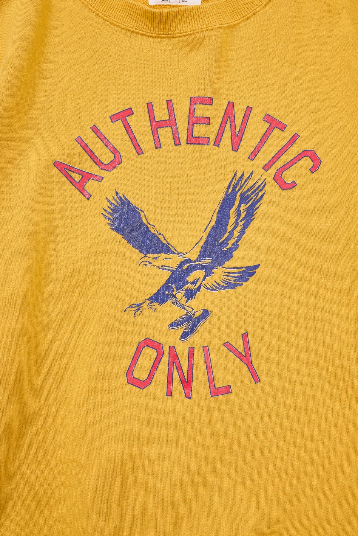 "AUTHENTIC ONLY" 裏毛クルースウェット