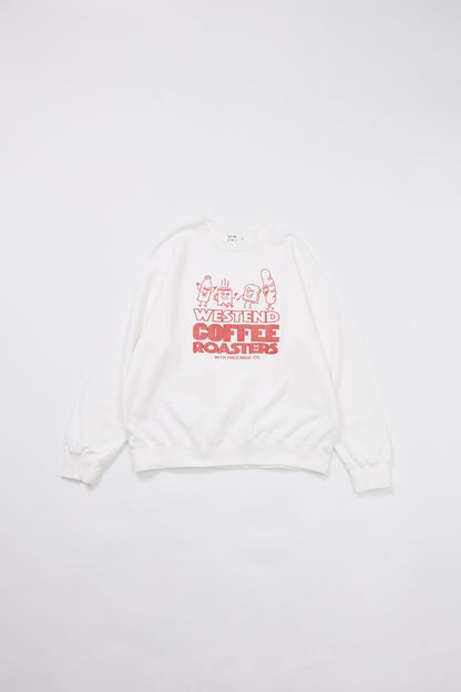 "WESTEND COFFEE ROASTERS" 裏毛クルースウェット (Bread and Coffee ver,)