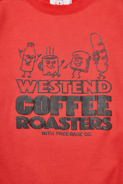 "WESTEND COFFEE ROASTERS" 裏毛クルースウェット (Bread and Coffee ver,)