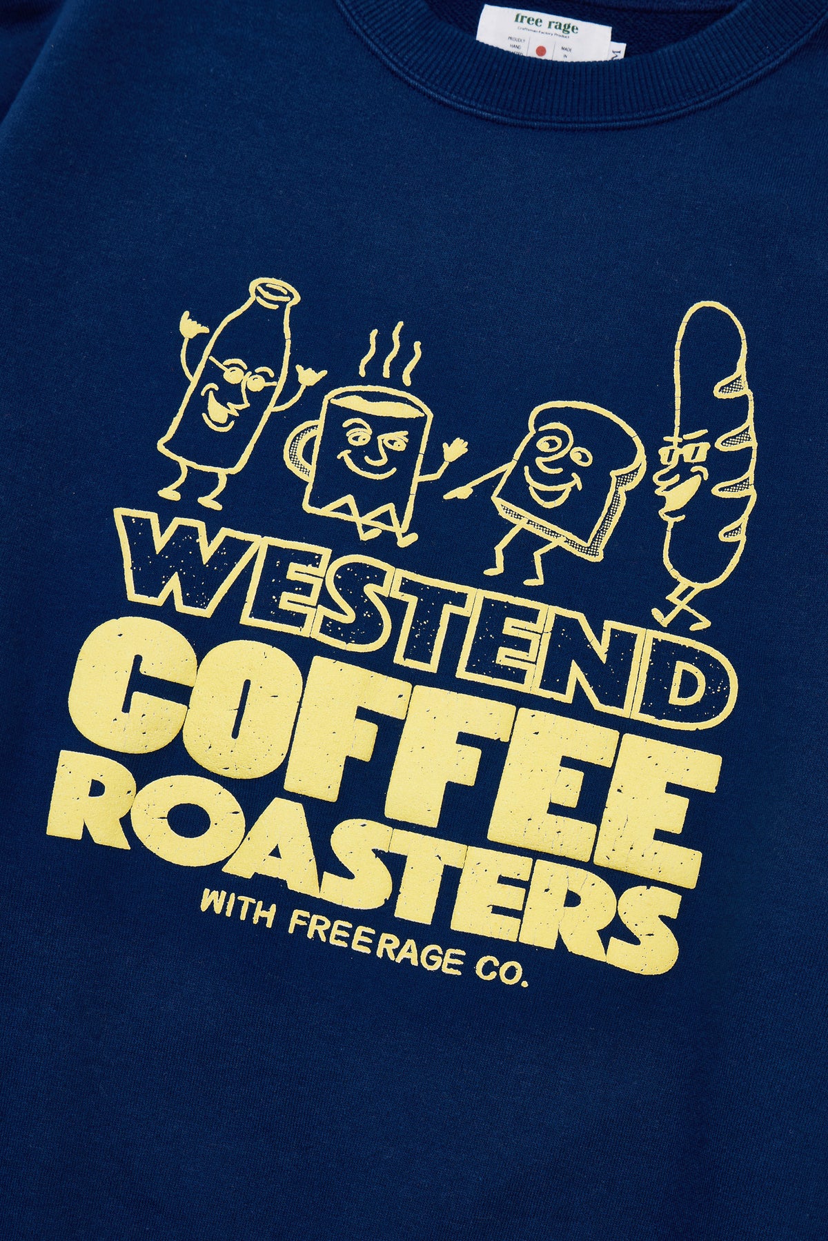 "WESTEND COFFEE ROASTERS" 裏毛クルースウェット (Bread and Coffee ver,)