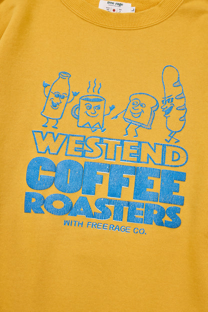 "WESTEND COFFEE ROASTERS" 裏毛クルースウェット (Bread and Coffee ver,)
