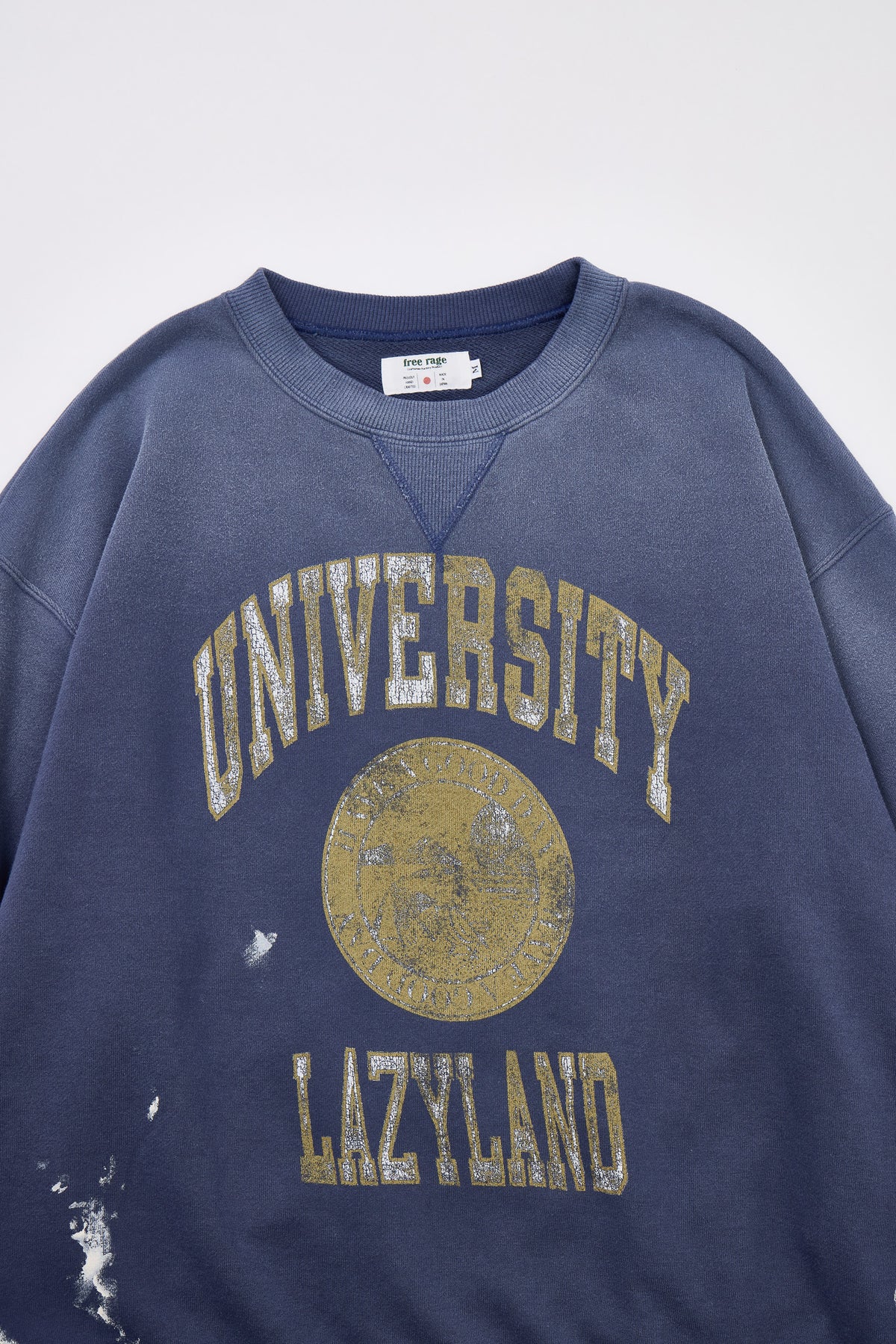 予約商品・"LAZYLAND" ハンドクラフト裏毛クルースウェット
