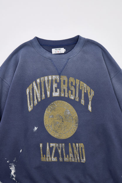 予約商品・"LAZYLAND" ハンドクラフト裏毛クルースウェット