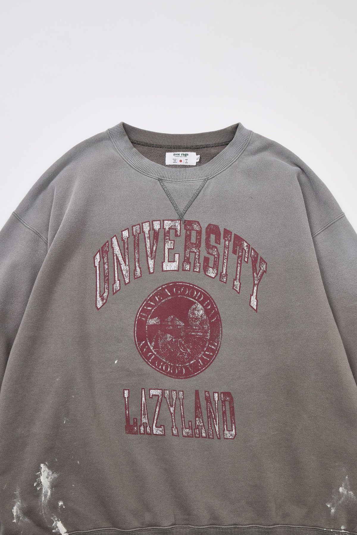 予約商品・"LAZYLAND" ハンドクラフト裏毛クルースウェット