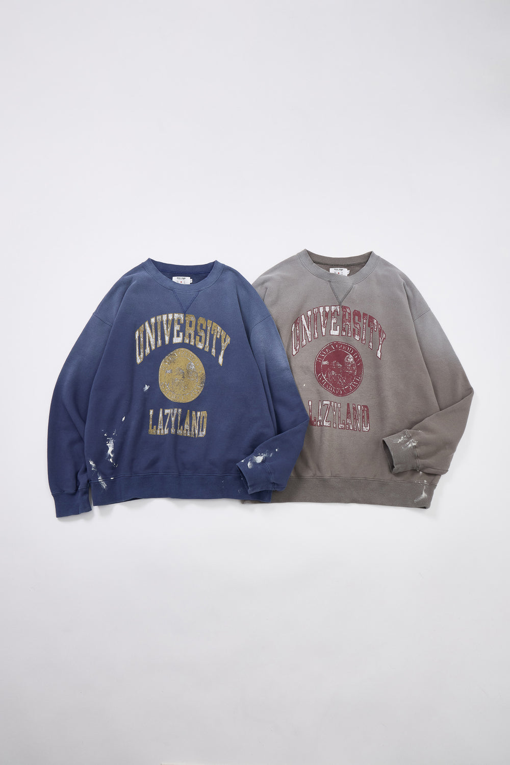 予約商品・"LAZYLAND" ハンドクラフト裏毛クルースウェット