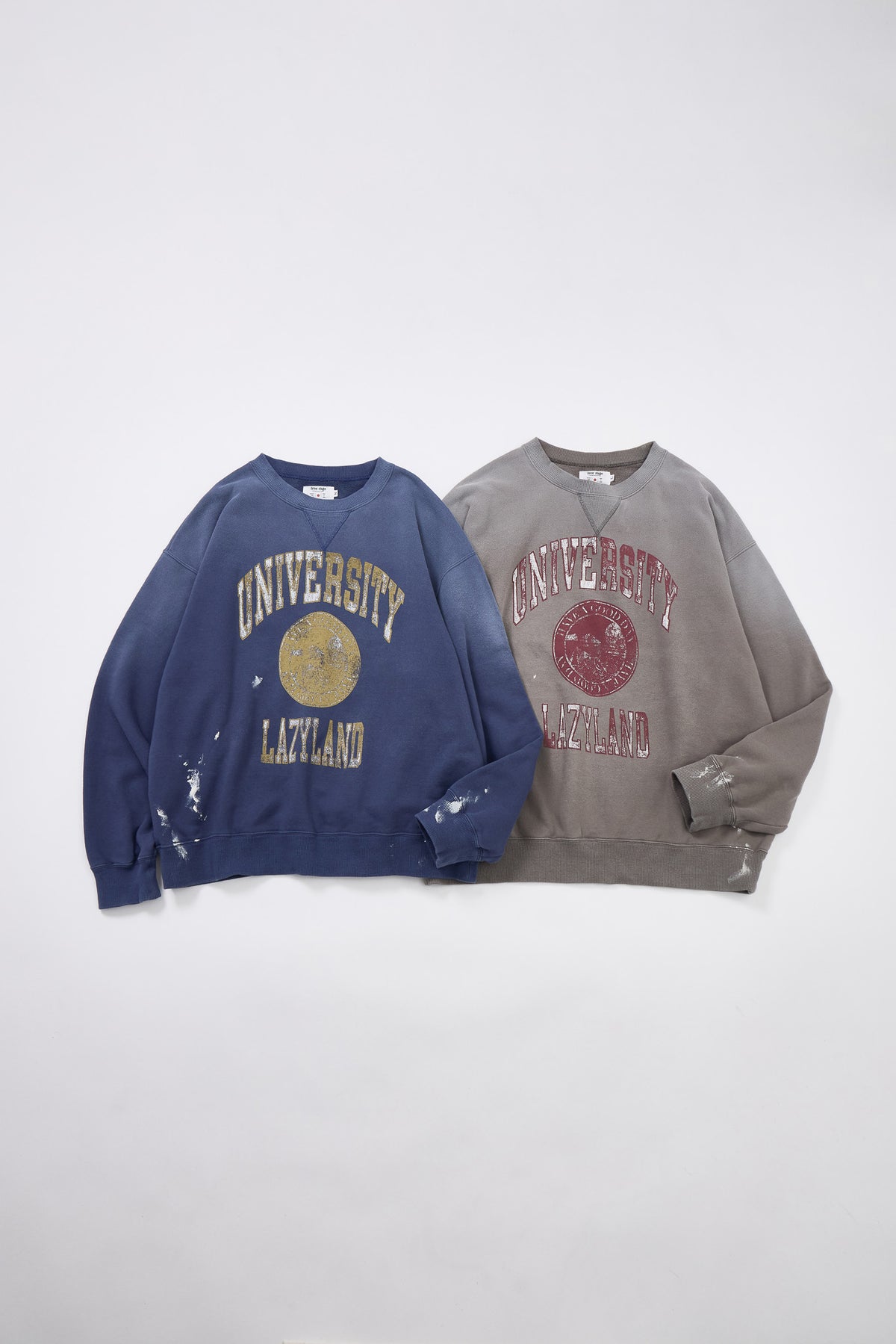 予約商品・"LAZYLAND" ハンドクラフト裏毛クルースウェット