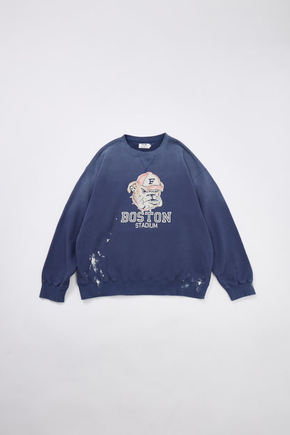 予約商品・"BOSTON STADIUM" ハンドクラフト裏毛クルースウェット