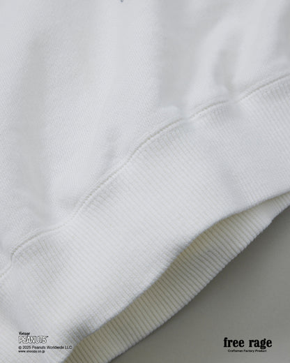 予約商品・【PEANUTS×free rage】CharlieBrown ラグランクルースウェット