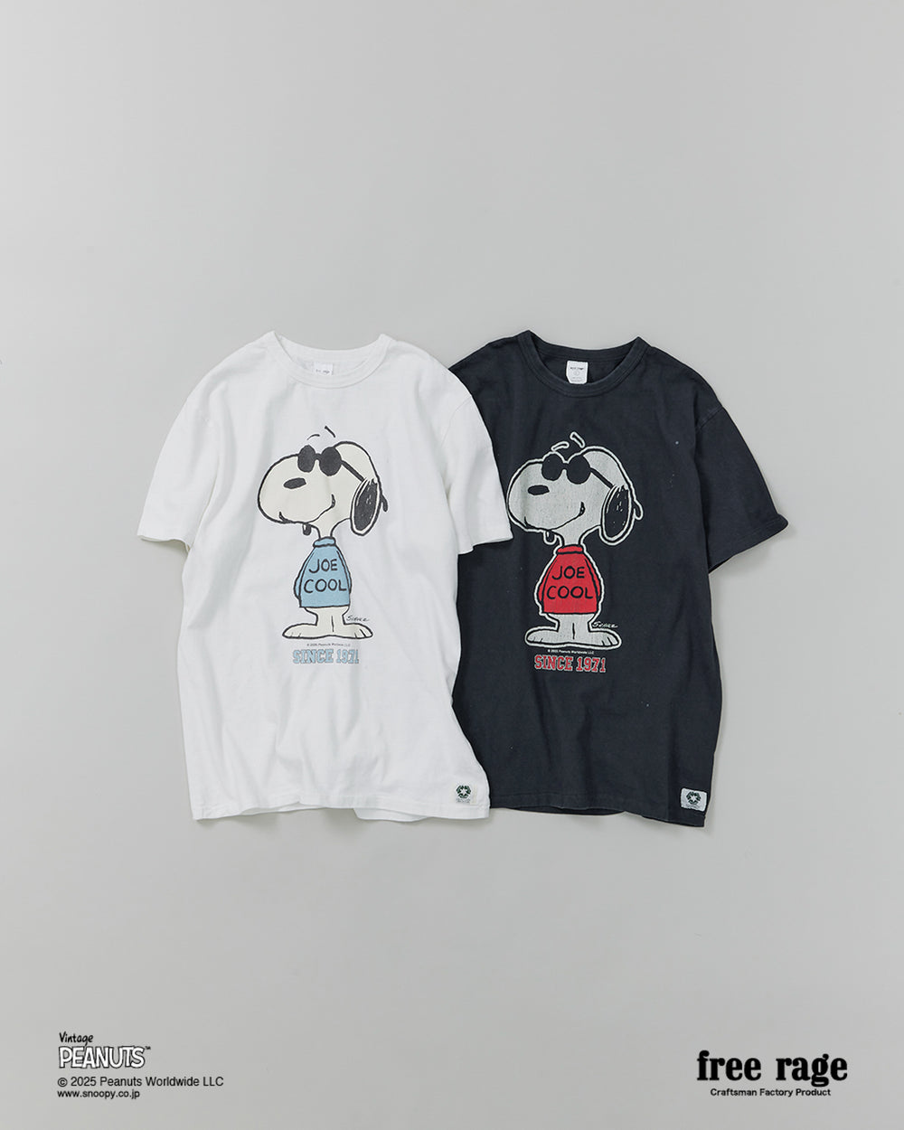 【PEANUTS×free rage】JOE COOL リサイクルコットン半袖Tシャツ